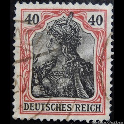Allemagne Reich 00073 Germania avec la couronne impériale 40pf de 1902