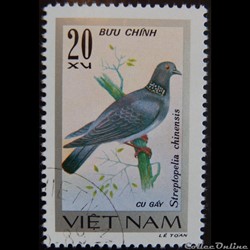 Viet-Nam 00086 tourterelle tigrine 20xu de 1978