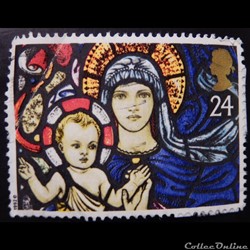 Royaume-Uni 01641 vierge à l'enfant 24p de 1992