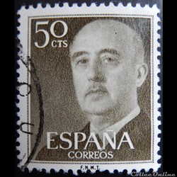 Espagne 00860 général Francisco Franco 50c de 1955