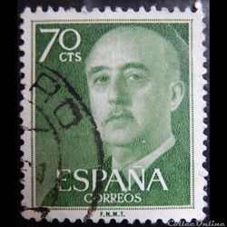 Espagne 00862 général Francisco Franco 70c de 1955