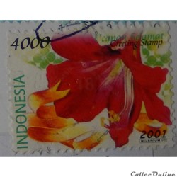 Indonésie 01875 fleur 4000Rp de 2001