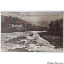 CPA des Vosges, Saint-Dié, coucher de soleil sur la Meurthe