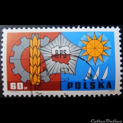 Pologne 01624 badge socialiste 60Gr de 1967