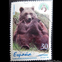 Espagne 02997 Ours brun 30Ptas de 1996