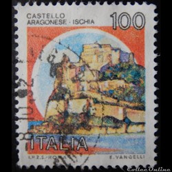 Italie 01440 château Aragonais d'Ischia 100 lires de 1980