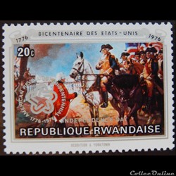 Rwanda 00729 journée de l'indépendance des Etats-Unis 20c de 1976