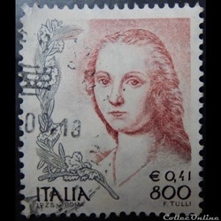 Italie 02350 femme et la licorne 0.41 €, 800 lires de 1999