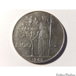 Italie, 100 lires 1965