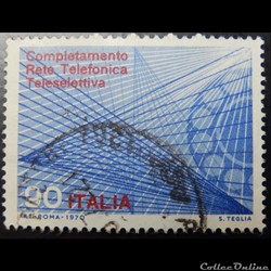 Italie 01062 système de numérotation du téléphone 90 lires de 1970