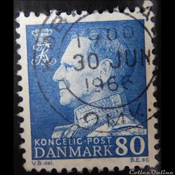 Danemark 00424 roi Frederik IX de 80ore de 1965