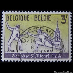 Belgique 01247 Guilde royale et chevalier de St Michel 3F de 1963