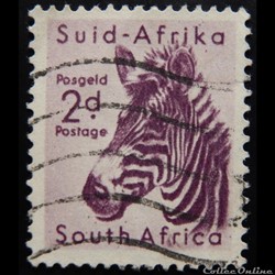 Afrique du Sud 00204 Zèbre 2d de 1954