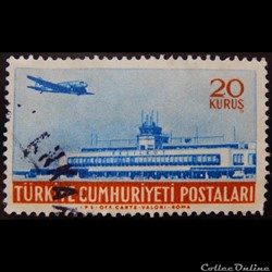 Turquie PA0029 aéroport 20 Kurus de 1954