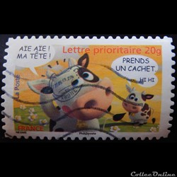 04092 Carnet sourire Timbre n° 4 Aïe aïe ! ma tête ! prends un cachet, hé hé 20g