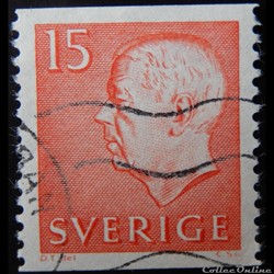 Suède 00419 roi Gustave VI Adolf 15öre de 1957