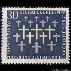 Allemagne RFA 00449 50ans de la commission des tombes de guerre 30pf de 1969