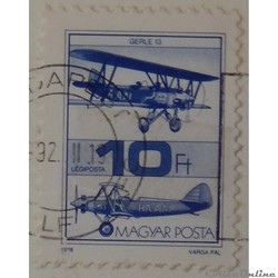 Hongrie PA0462 Avion Gerle 13 10f de 1988