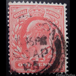 Royaume-Uni 00125 roi Edward VII 1d de 1911
