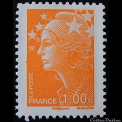 04235 Marianne de Beaujard 1 euro orange