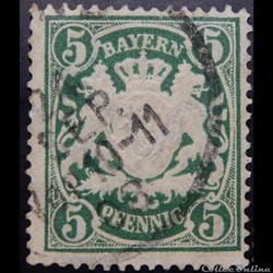 Allemagne Bavière 00062 armoirie 5pf de 1890