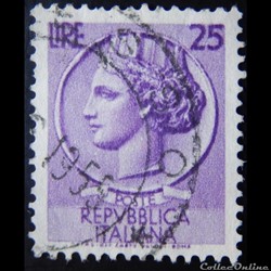 Italie 00652 pièce de Syracuse 25 lires de 1953