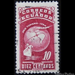 Equateur 00590 promotion du tourisme 10c de 1954