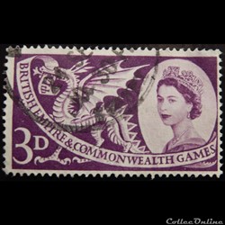 Royaume-Uni 00312 Dragon Gallois 3d de 1958