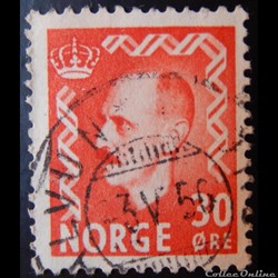 Norvège 00326A roi Haakon VII 30ore de 1951