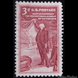 Etats Unis 00591 académie des beaux arts de Pennsylvanie 3c de 1955