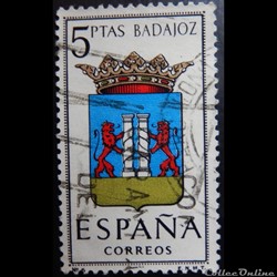 Espagne 01082B armoiries de Badajoz 5Ptas de 1962