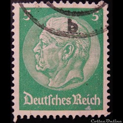 Allemagne Reich 00486 président Paul Von Hindenburg 5pf de 1934