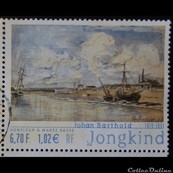 03429 Honfleur à marée basse Aquarelle de Johan Barthold Jongkind (1864) 1.02€ - 6F70 de 2001