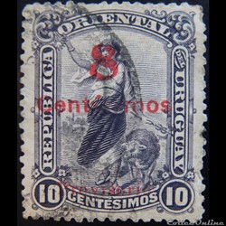 Uruguay 00176 bergère 8c de 1909