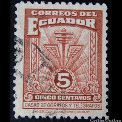 Equateur B0013 symbole de la communication 5c de 1940