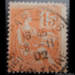 00117 Mouchon Type II 15 c orange