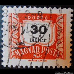 Hongrie T0225B chiffre 30f de 1965