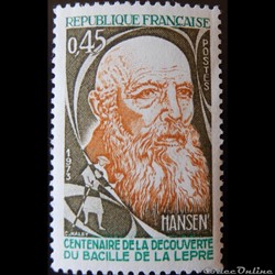 01767 Hansen Centenaire de la découverte du bacille de la lèpre 0.45F