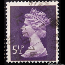 Royaume-Uni 00698 reine Elisabeth II 5 1/2p de 1973