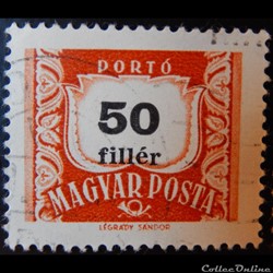 Hongrie T0228A chiffre 50f de 1958