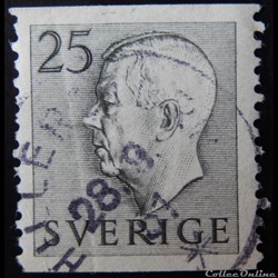 Suède 00359 roi Gustave VI 25öre de 1951