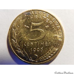 5 centimes Marianne 1996 4 plis