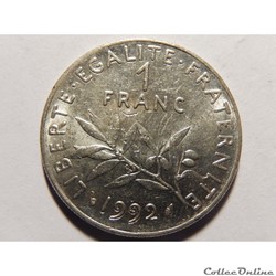 1 franc semeuse 1992