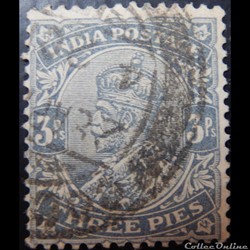 Inde coloniale 00079 roi George V 3 Pies de 1911