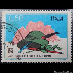 Italie 01102 corps alpin 50 lires de 1972