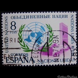 Espagne 01659 Nations Unies 8Ptas de 1970