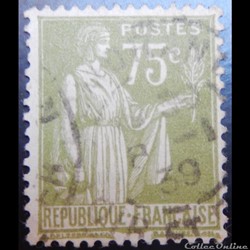 00284A Type Paix 1ère série 75cts olive