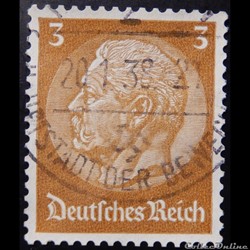 Allemagne Reich 00484 président Paul Von Hindenburg 3pf de 1934