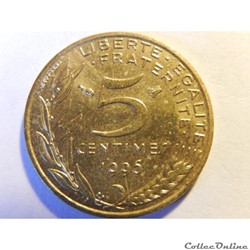 5 centimes Marianne 1996 4 plis