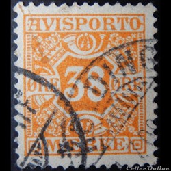 Danemark J0006 Avisporto 38ore de 1907